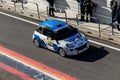 Zandvoort, North Holland/the Netherlands - February 23 2019: 8th Circuit Short-Rally at Race Circuit Zandvoort bright blue and