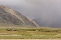 Zanskar landscape view with great mountains covered with rain cloud sky in Jammu & Kashmir, India Royalty Free Stock Photo