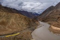 Zanskar River mountains in summer of Leh Ladakh, Jammu and Kashmir, Royalty Free Stock Photo