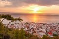 Zante town during sunrise on Zakynthos island in Greece
