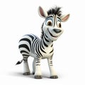 Zany Zebra: A Playful Cartoon Avatar in a Race for the Best Smil