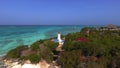 Zanzibar beach aerial view, Royalty Free Stock Photo