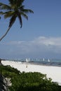 Zanzibar beach with sail boats Royalty Free Stock Photo