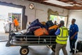 ZANZIBAR ISLAND, TANZANIA - CIRCA JANUARY 2015:Baggage claim at Zanzibar airport