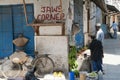 Zanzibar Market Stall in street of Stone Town, Africa