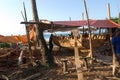 Zanzibar,repair wooden boat