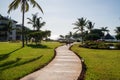 Walking paths at the Royal Zanzibar Resort, an all-inclusive beach resort on the Indian Ocean Royalty Free Stock Photo