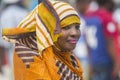 Zanzibar girl in Kanga febric taking a selfie