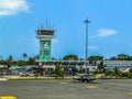 Air Traffic Control Tower and old Terminal Building at `Abeid Amani Karume International Airport` Zanzibar