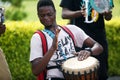 Drums at Sauti za Busara 2020 music festival parade Royalty Free Stock Photo