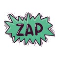 zap comic expression word Royalty Free Stock Photo