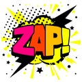 Zap Comic Rainbow Text Royalty Free Stock Photo