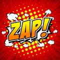 Zap! - Comic Speech Bubble, Cartoon Royalty Free Stock Photo