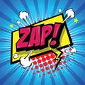 Zap! Comic Speech Bubble. Vector Eps 10. Royalty Free Stock Photo