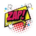 Zap! Comic Speech Bubble. Vector Eps 10. Royalty Free Stock Photo