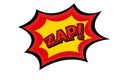 Zap comic text on white Royalty Free Stock Photo