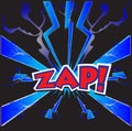 Zap comic word Royalty Free Stock Photo