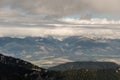 Zapadne Tatry mountain range from Kralov stol bellow Dumbier peak in autumn Nizke Tatry mountains in Slovakia Royalty Free Stock Photo