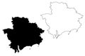 Zaporizhia Oblast map vector