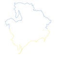 Zaporizhia region (Ukraine) map vector illustration,