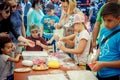 Outdoors children activity on charity family festival