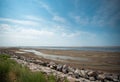 Zaporizhzhia thermal power station - largest in Europe with terrible Disaster Ecocide landscape of dried up Kakhovka Reservoir in