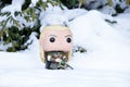 Funko Pop action figure of elf Legolas from fantasy movie The Lord of the Rings.