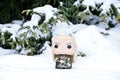 Funko Pop action figure of elf Legolas from fantasy movie The Lord of the Rings.