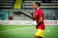 ZAPOROZHYE, UKRAINE - August 23, 2018: Yussuf Poulsen during the