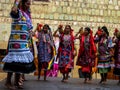 Zapotec female dancers in Oaxaca, Mexico