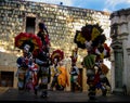 Zapotec male dancers in Oaxaca, Mexico