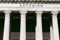 Zappeion building in the National Gardens of Athens in the heart of Athens, Greece. Translation: Zappeion