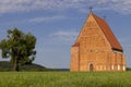 Zapyskis, Lithuania July 20 2022: early Gothic red brick church built between 1530 and 1578 In Lithuania, Zapyskis, Kaunas Royalty Free Stock Photo