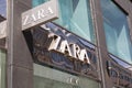 Zara store brand shop with logo retail in Stuttgart, Germany