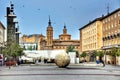 Pilar square in Zaragoza Royalty Free Stock Photo