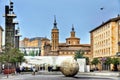 Pilar square in Zaragoza Royalty Free Stock Photo