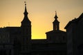 Zaragoza (Aragon, Spain), at evening Royalty Free Stock Photo