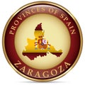 Zaragoza map. Vector illustration decorative design Royalty Free Stock Photo