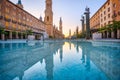 Zaragoza Old town center, Spain Royalty Free Stock Photo