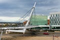 Zaragoza, Spain/Europe; 24/11/2019: Delicias Walkway Pasarela de Delicias next to Delicias railway station in Zaragoza, Spain Royalty Free Stock Photo