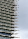 Zaragoza, Spain/Europe; 24/11/2019: Details of the Water Tower Torre del Agua, iconic building of the Expo 2008 in Zaragoza,