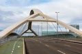 Zaragoza, Spain/Europe; 24/11/2019: Third Millenium Bridge & x28;Puente del Tercer Milenio Royalty Free Stock Photo