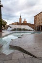 La Fuente del Hispanidad, the Spanish Fountain at Plaza del Pilar in Zaragoza, Spain