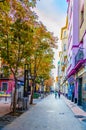 ZARAGOZA, SPAIN, November 1,2014: People are strolling a street in Zaragoza....IMAGE