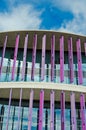 Zaragoza, Spain - September 15, 2015: Close up of modern building wall