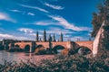 Zaragoza, Spain. View of baroque Basilica de Nuestra Senora del Pilar on sunny day Royalty Free Stock Photo