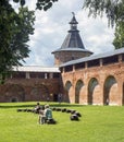 Zaraisk Kremlin, 1528. Guard tower Royalty Free Stock Photo