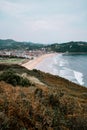 Zarautz beach in the Basque country. Landscape beach Royalty Free Stock Photo