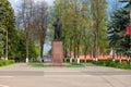 Lenin Monument in the Soviet square of the city of Zaraysk Royalty Free Stock Photo