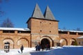 ZARAYSK, RUSSIA - March, 2018: Zaraisk Kremlin on a sunny day